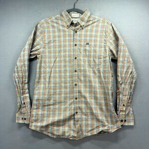 Coast Boardwalk Shirt Mens Small Multicolor Plaid Check Long Sleeve Oxford